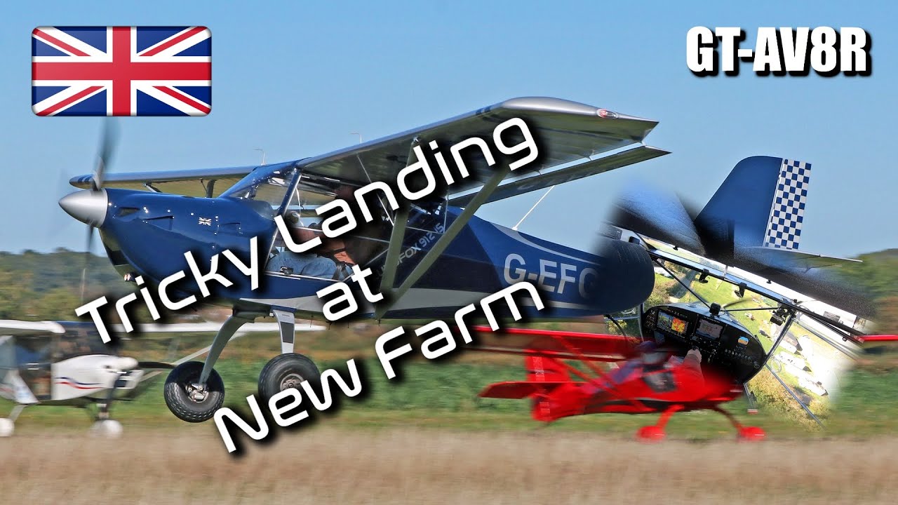 Tricky Aircraft Landing at New Farm Airfield - EuroFox 912is Taildragger