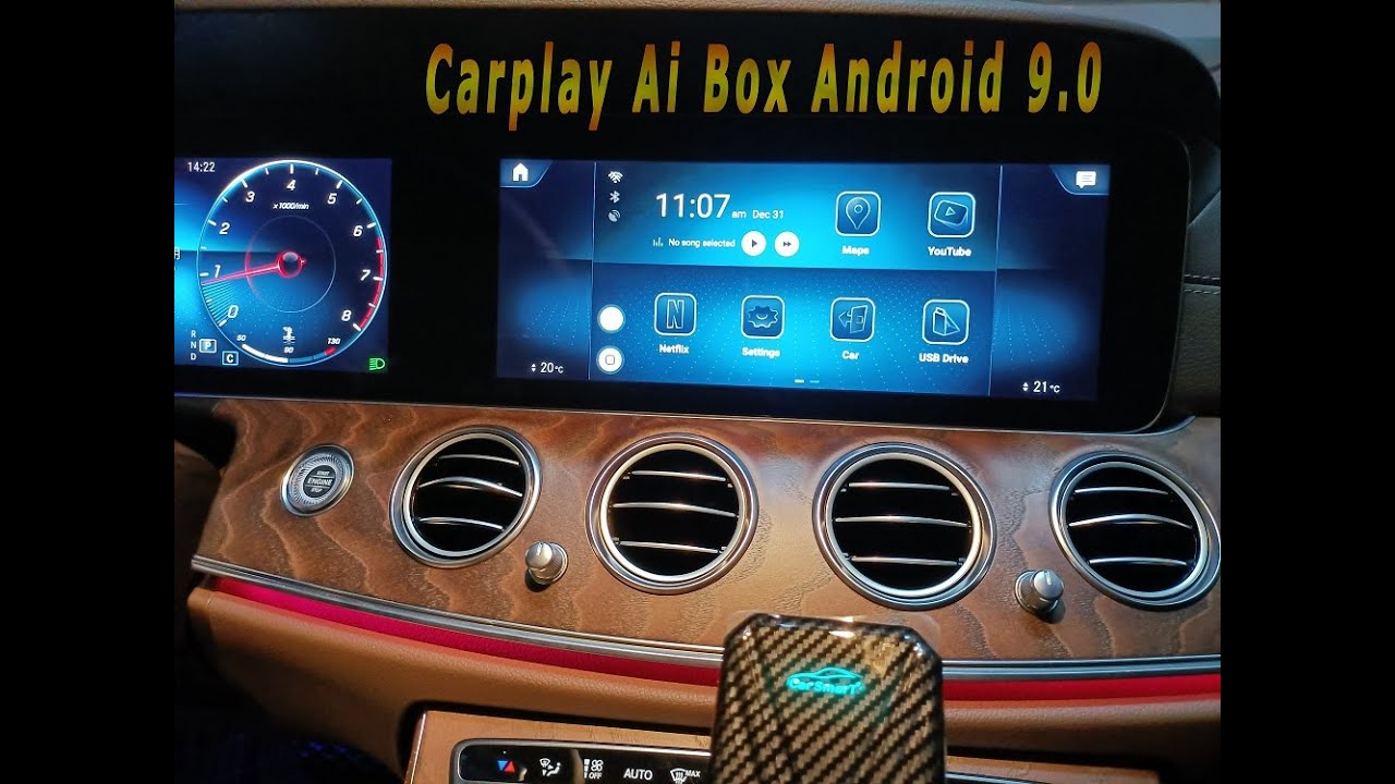 Carplay ai box Android 9.0 version support wireless carplay & split screen form OEM Factory Radio