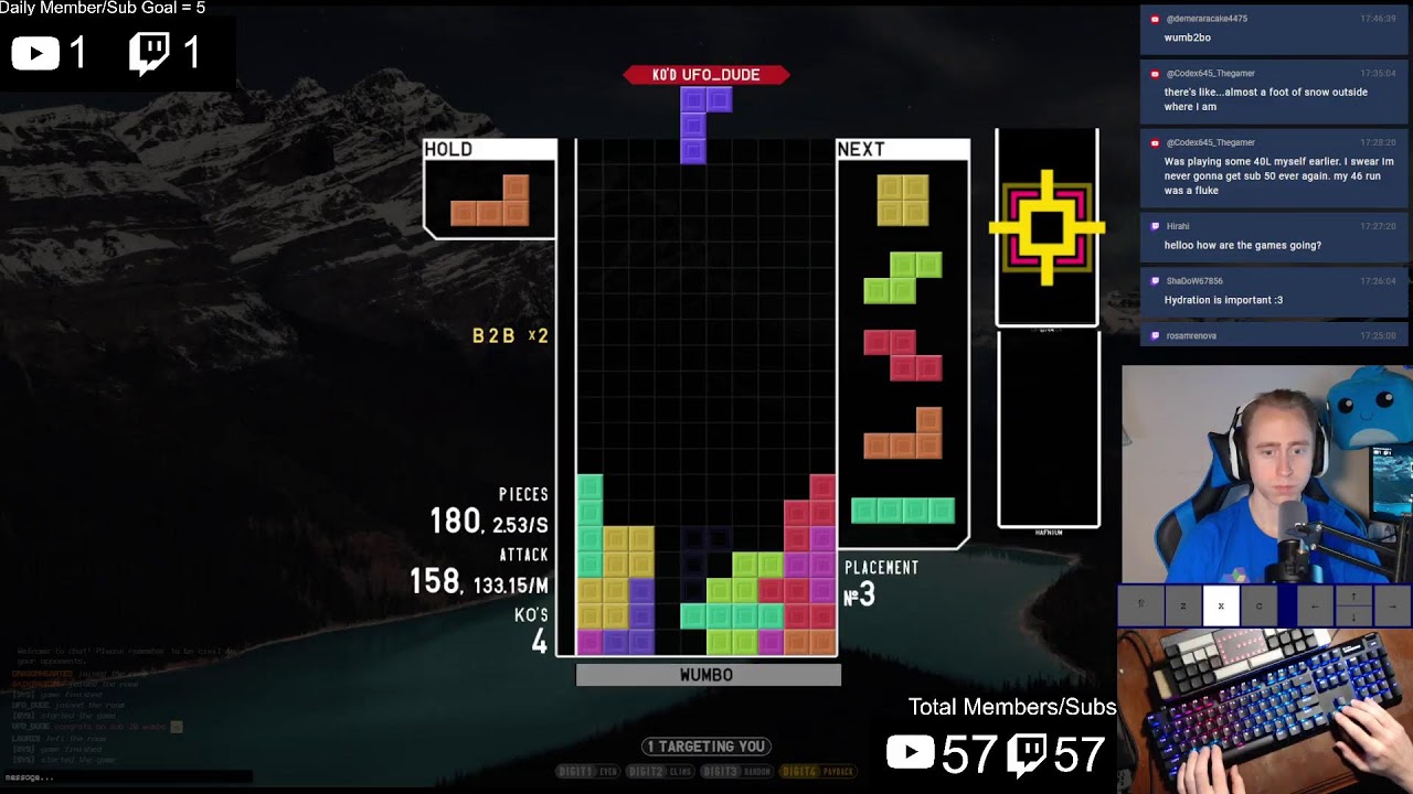 LIVE - FAST Tetris! Daily Wumbo Livestream 1-28-26