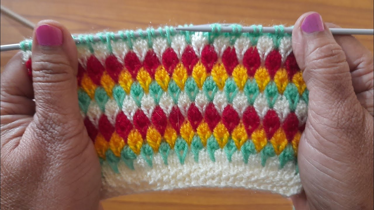 How to knit multi-colour New pattern for Baby girl and boy sweater