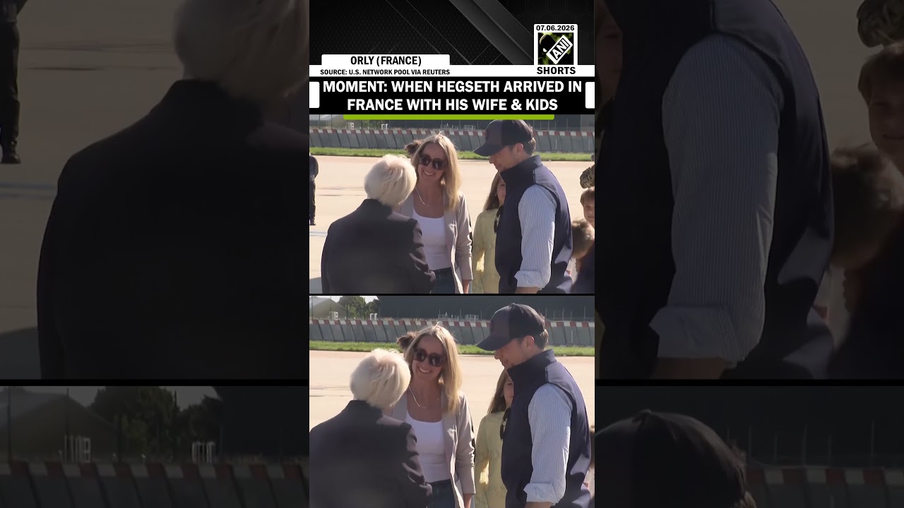 Viral Moment: When Hegseth arrived in France with his Family, caught on camera