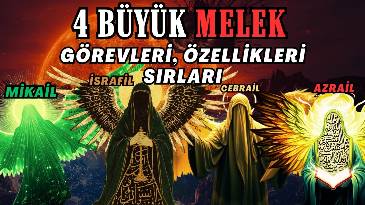 4 B&uuml;y&uuml;k Meleğin Gizemli D&uuml;nyası! Cebrail, Azrail, Mikail, İsrafil Hakkında Bilinmeyenler