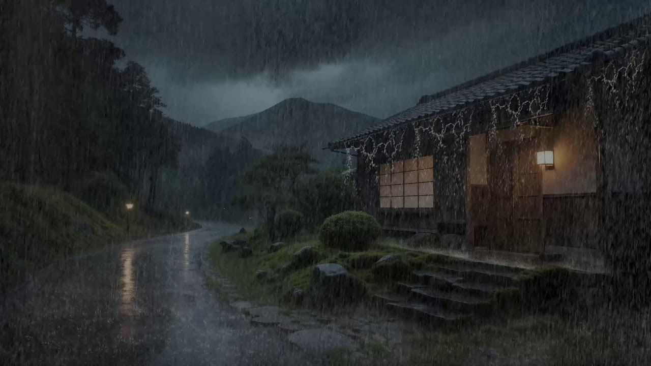 Find Stillness Rainfall on Wooden House for Deep Sleep and Emotional Relief