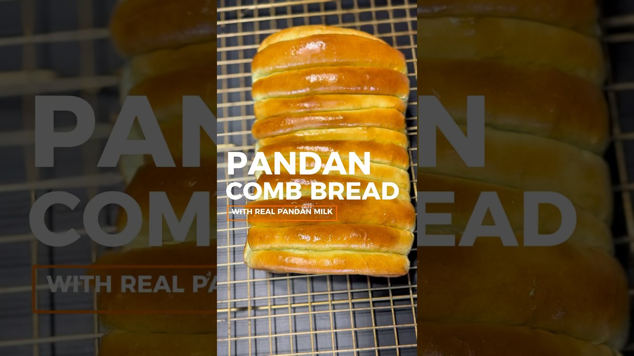 How to make Roti Sisir Pandan/Pandan Comb Bread #rotisisir #recipeshare #breadrecipe