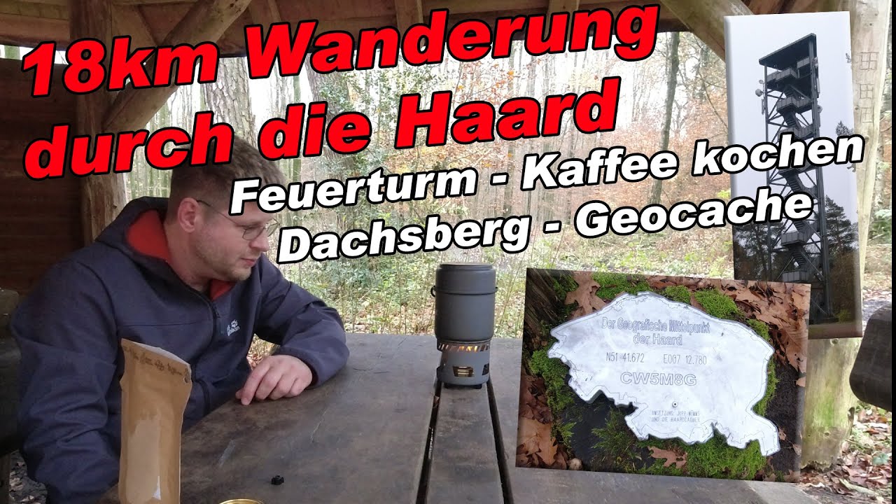 18km Extrem-Wanderung durch die Haard | Flaesheim Feuerturm Dachsberg Köhlerhütte Geocache