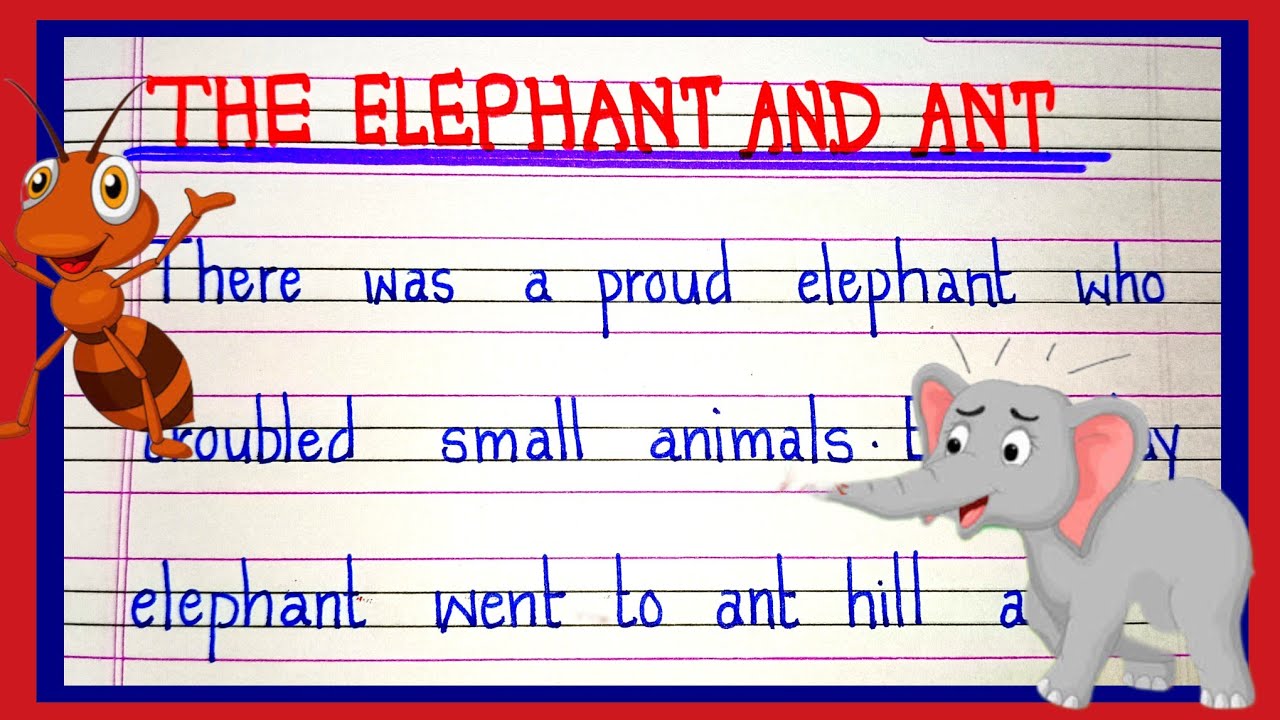 Moral Panchatantra Story in English for Kids| 🐘The elephant and the ant 🐜| A short English Story