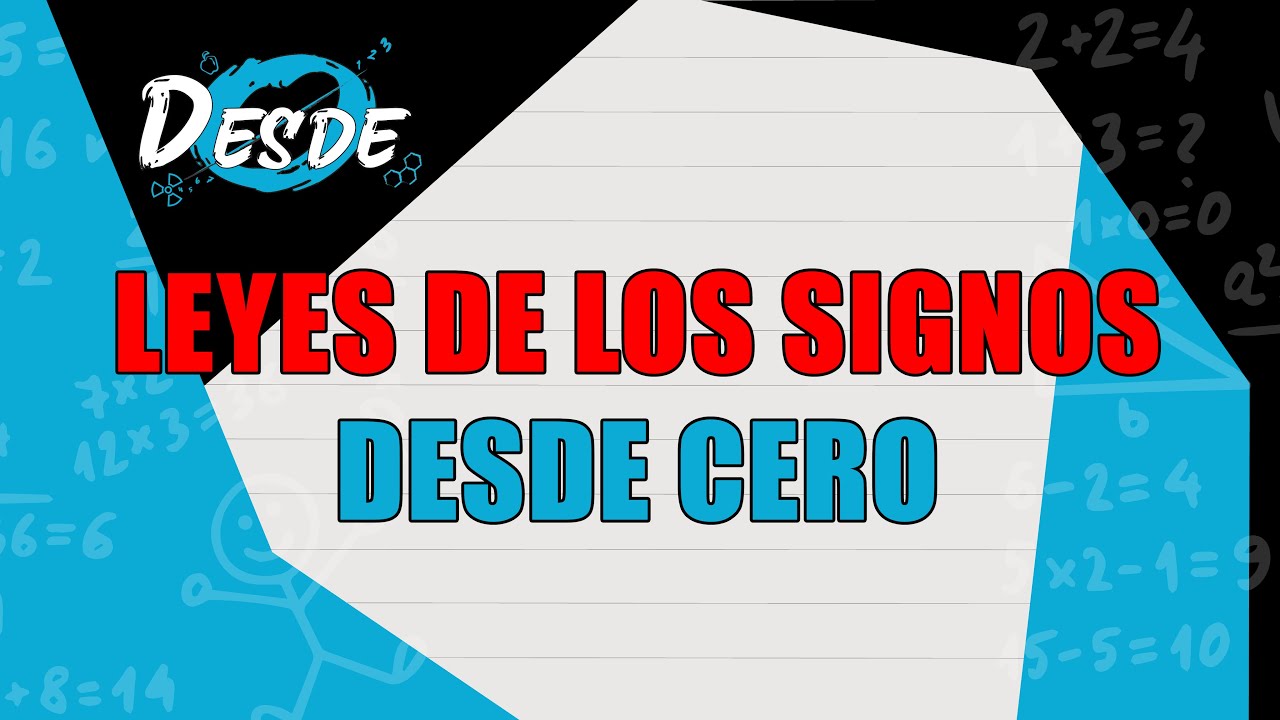 LEYES DE LOS SIGNOS desde cero- Aritmética desde cero