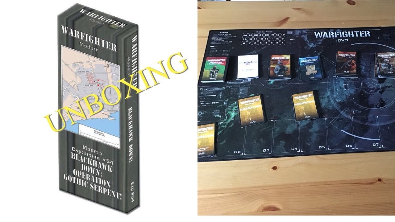 WARFIGHTER MODERN EXPANSION # 54 BLACK HAWK DOWN OPERATION GOTHIC SERPENT - UNBOXING