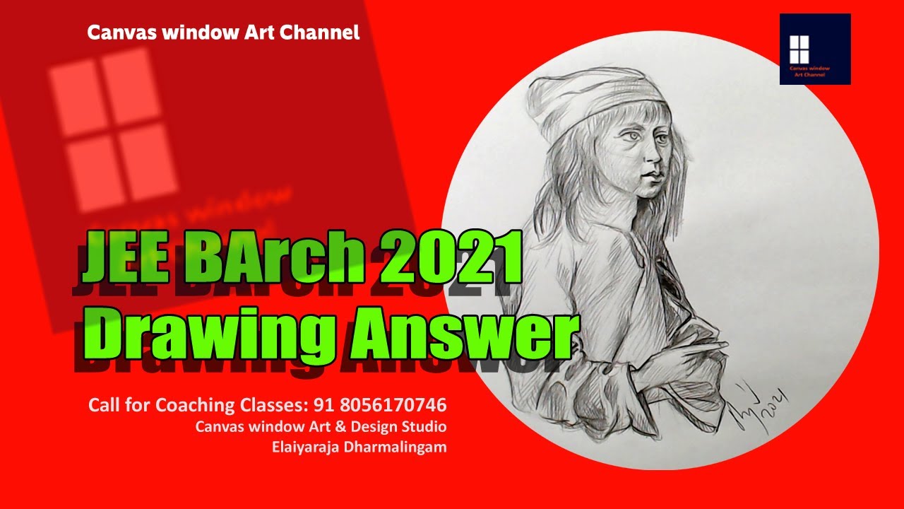 JEE BArch 2021 Drawing Answer | Portrait Drawing