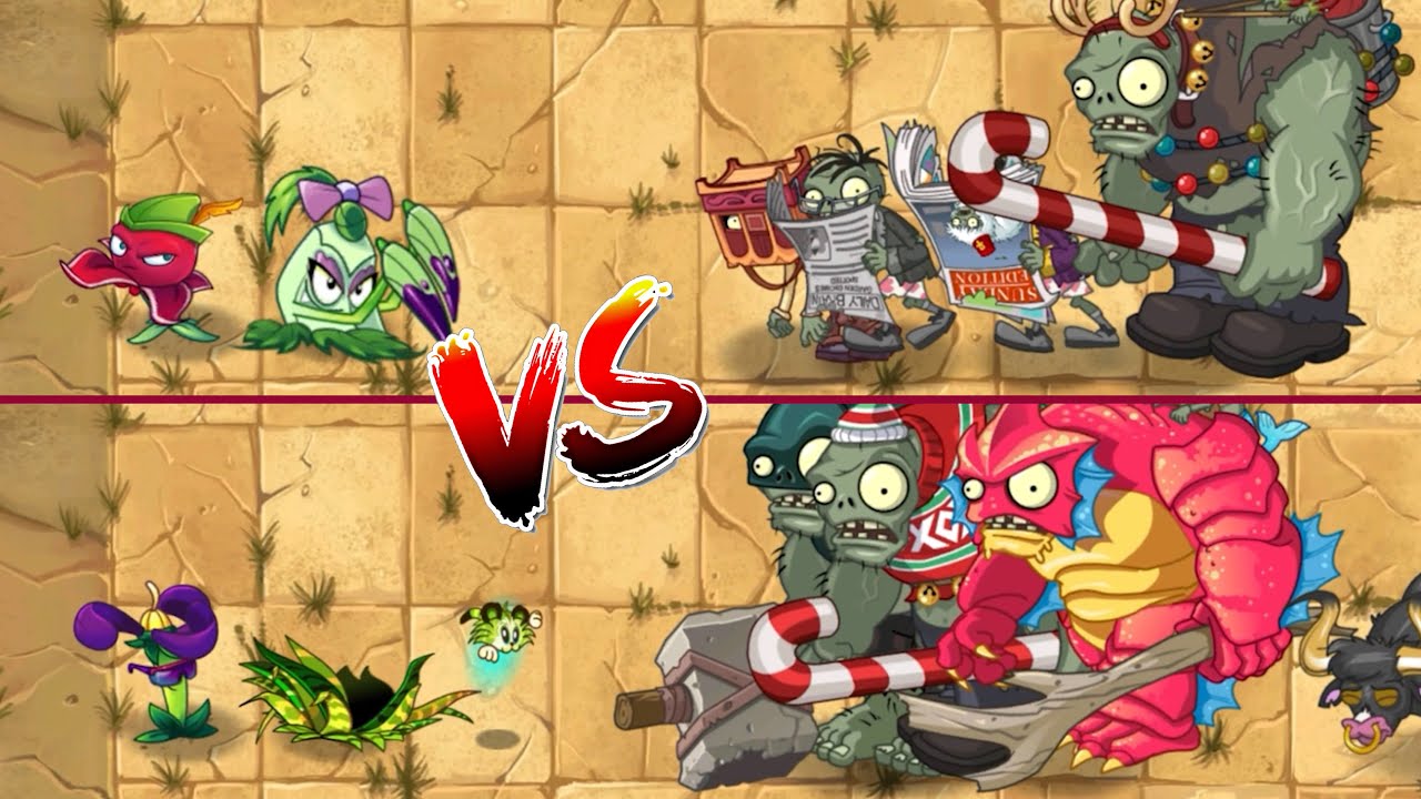 PvZ 2 - Plant Couple Team VS 4 Vase Breaker Zombies -  p13 - Who's the stronger ? 