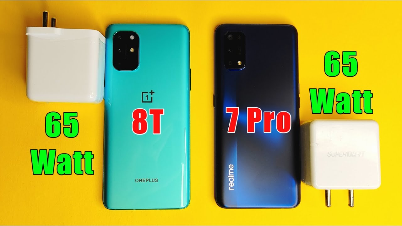 oneplus 8t vs realme 7 pro charging test | oneplus 8t charging test | 65 watt charging test |