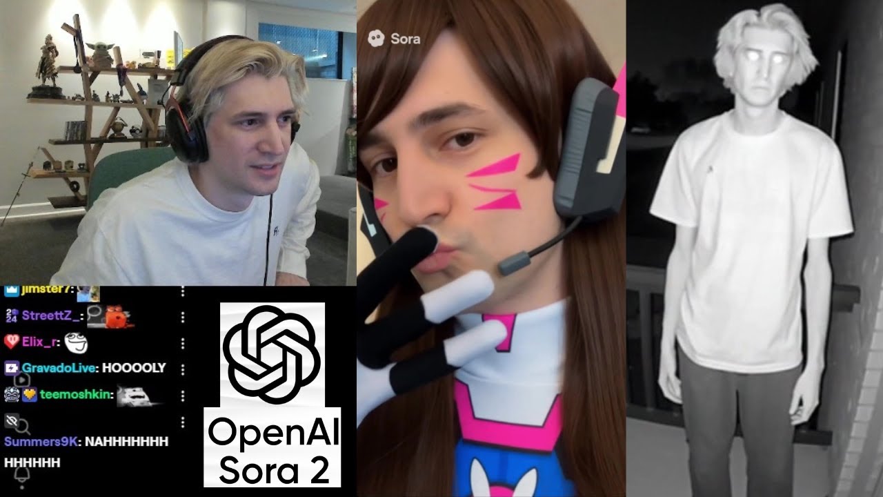 xQc отреагировал на ИИ-редактирование себя в &laquo;Sora 2&raquo;