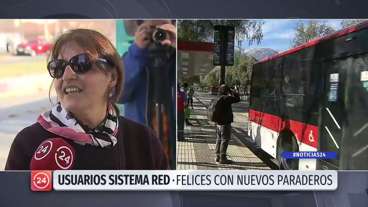 Ministerio de Transportes presenta los nuevos paraderos digitales de Red | 24 Horas TVN Chile
