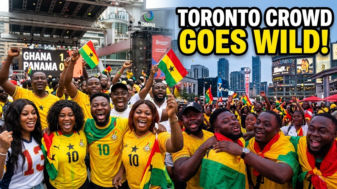 GHANA 1 PANAMA 0 | Toronto Watch Party Atmosphere INSANE