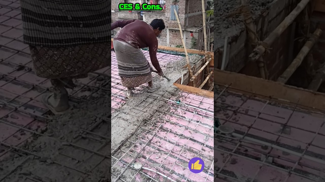 RCC Slab Casting #slab #slabcasting #rccslab #rccstructure #slabconcrete #slabconstruction #shorts