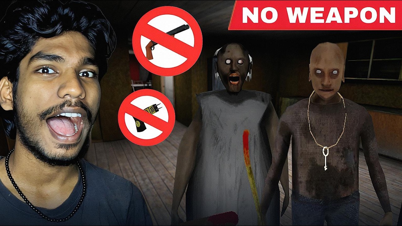 Trying No Weapon CHALLENGE in Granny Chapter 2 (Telugu)