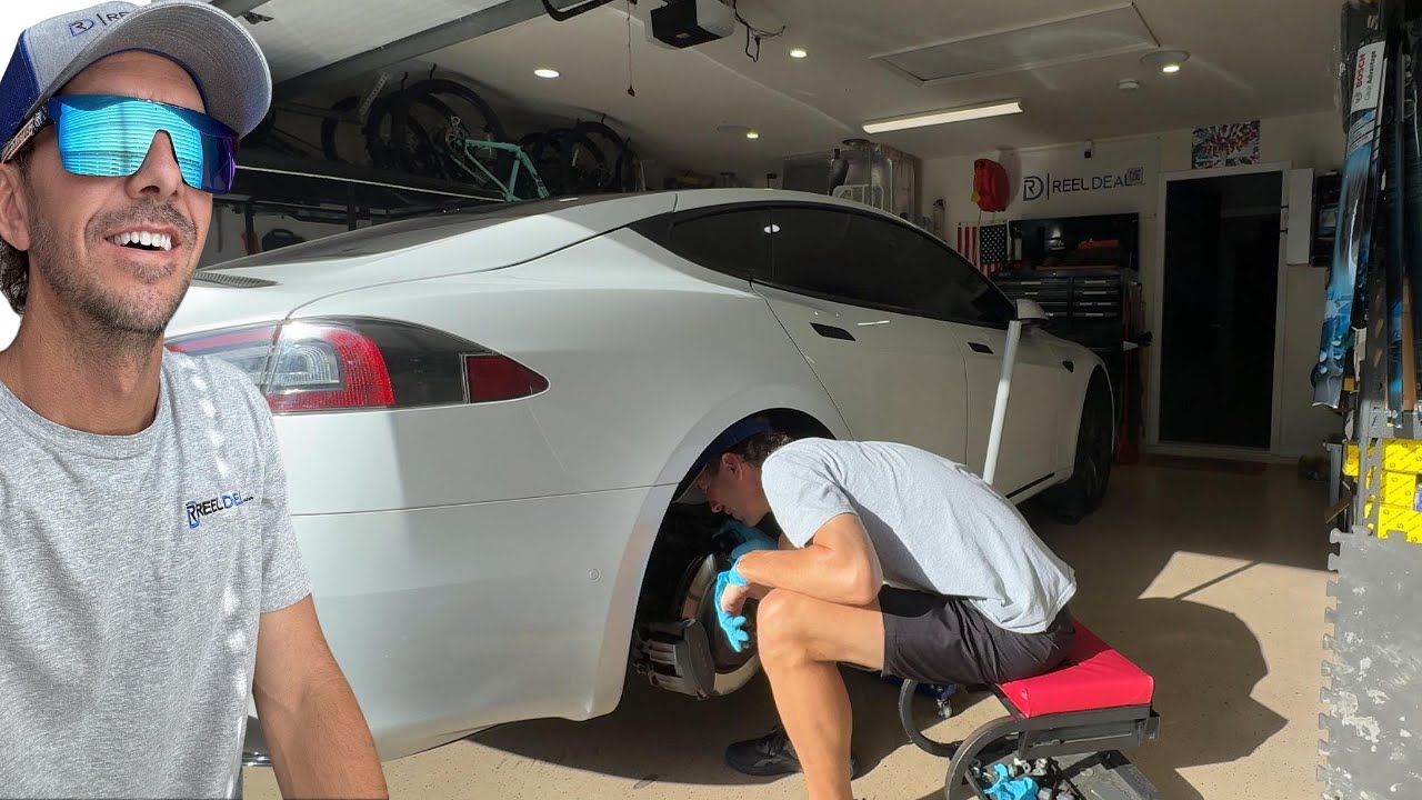 Tesla Model S Brake Pads DIY with Emergency Brake