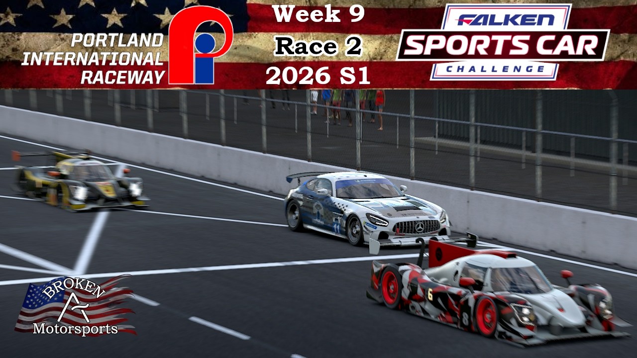 Sports Car Challenge GT4 - Portland International Raceway - iRacing Road - Week 9 Race 2