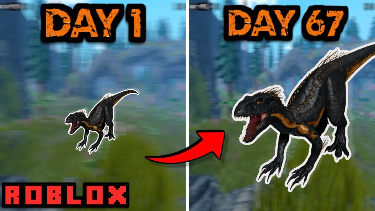 I Survived 67 DAYS as The Indoraptor in Roblox Dinosaur Simulator