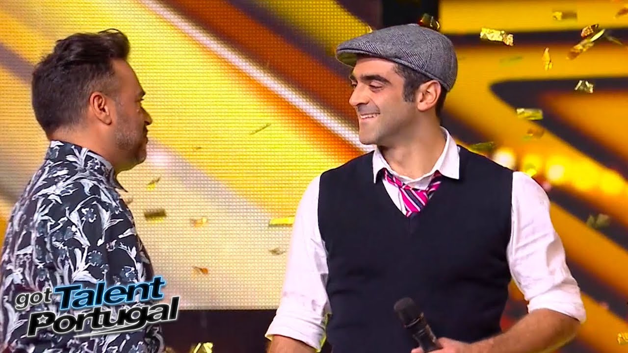 Nico Pires, o mestre do di&aacute;bolo ganhou o BOT&Atilde;O DOURADO do jurado Pedro Tochas|Got Talent Portugal 22