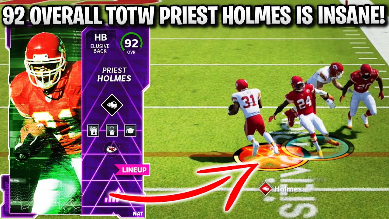 TOTW HERO PRIEST HOLMES IS INSANE! 92 PRIEST HOLMES GAMEPLAY! | MADDEN 22 ULTIMATE TEAM
