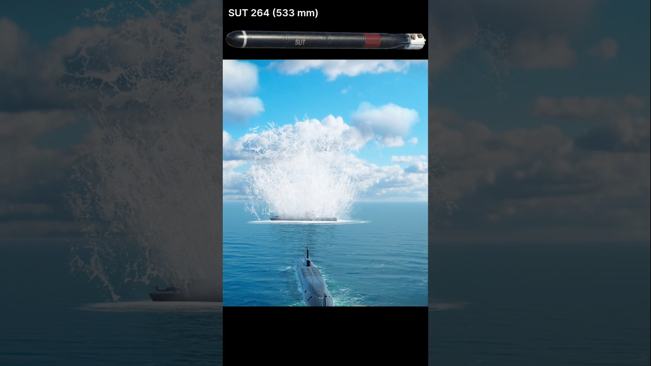 Nuclear Warhead ☢️ SUT 264 (533 mm) Torpedo in Modern Warships #Shorts