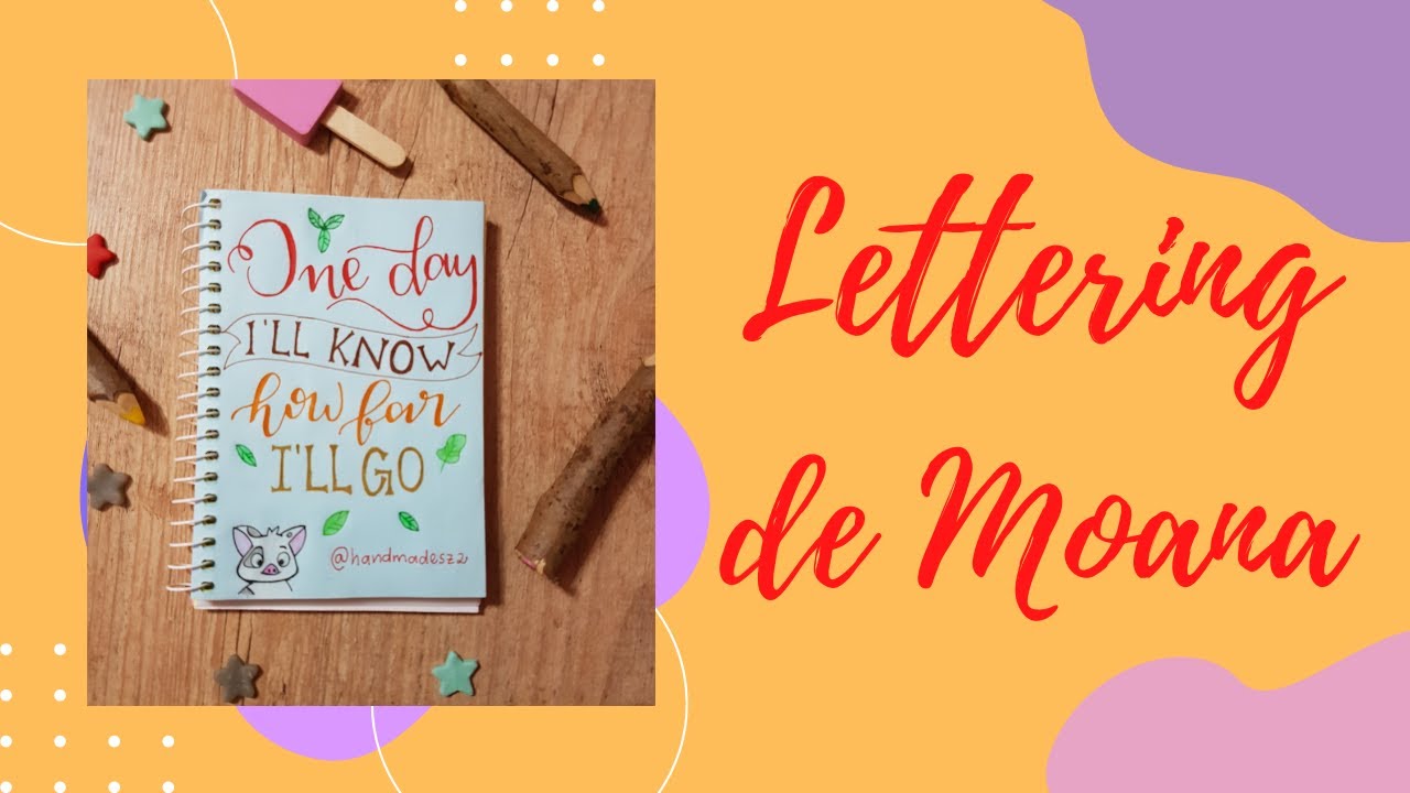 Como fazer um LETTERING de MOANA sem brush pen