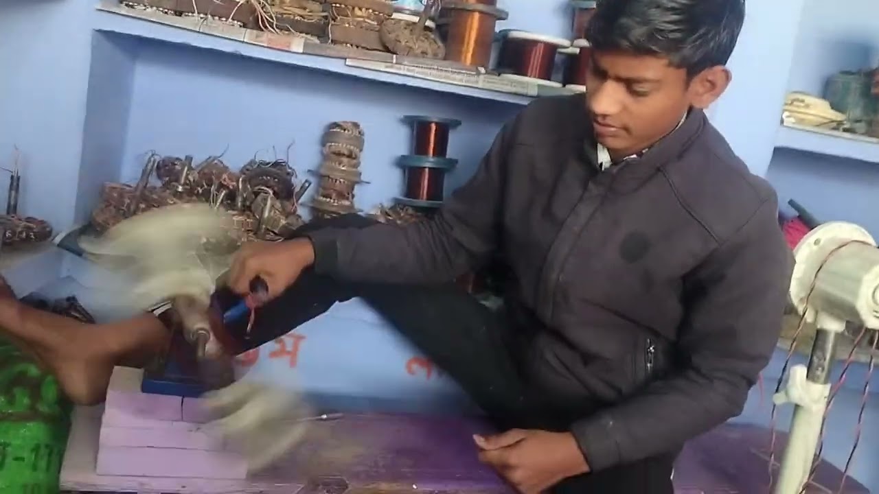COPPER COLLER KI MOTOR WIDING ✅🚀  #ytshorts #motorwinding #cooler #widing 
