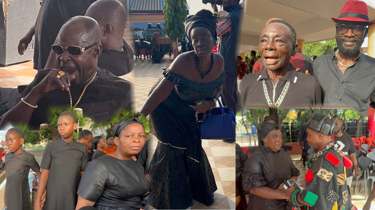 Amakye Dede And HighLife legends Can’t Control Têars  Seeing Late KK Kabobo’s Children And Wife.