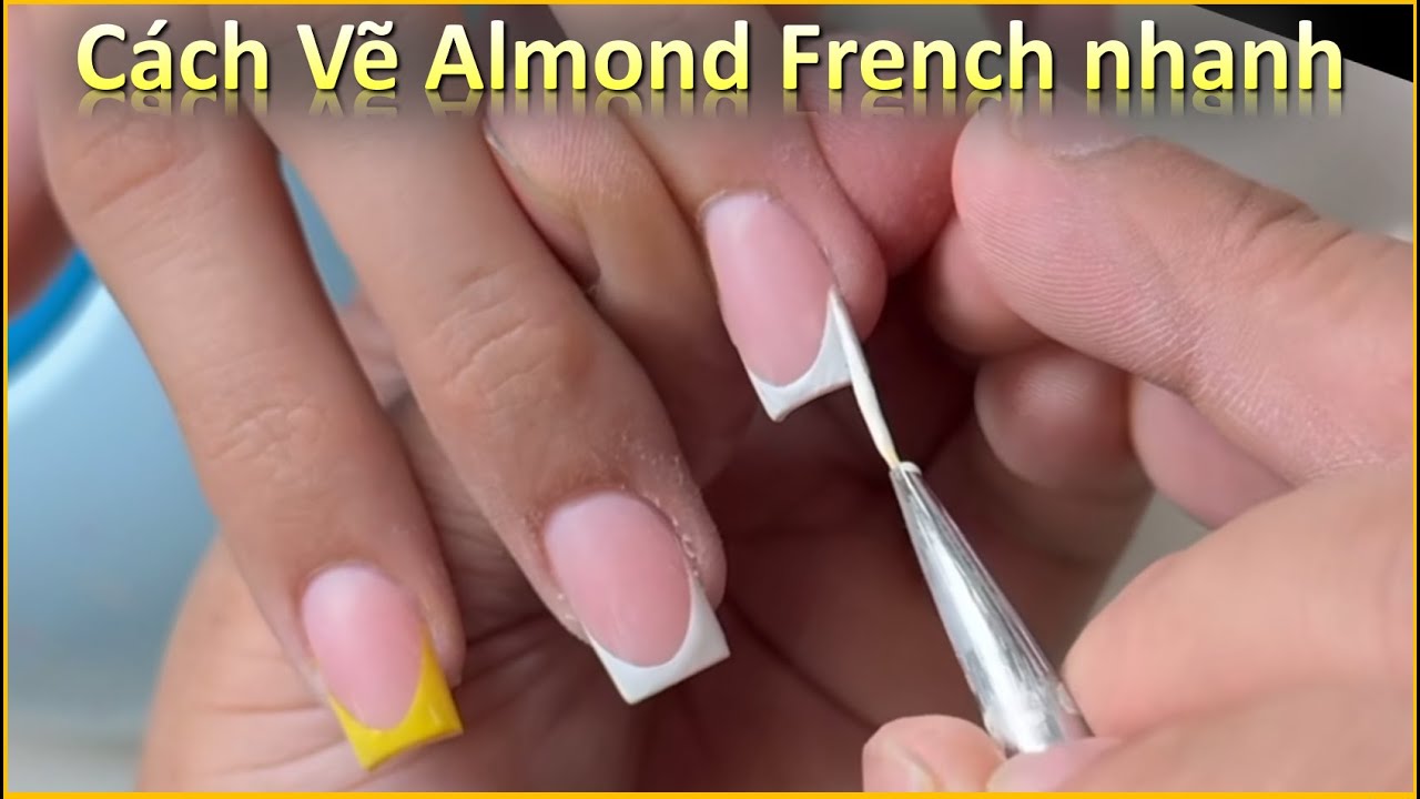 Cách Vẽ Almonds French móng ngắn cực nhanh chuẩn | Diva Nail