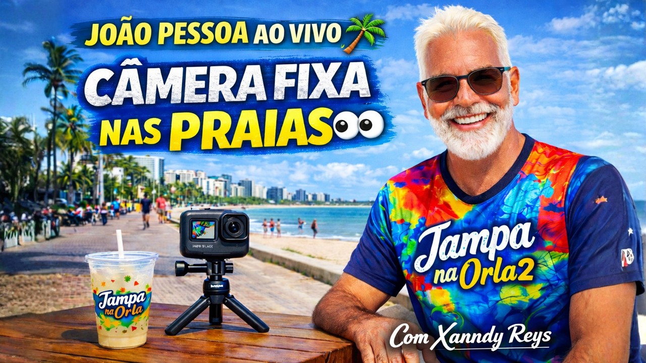 👉 JOÃO PESSOA AO VIVO 🌴 | Câmera Fixa Mostra as Praias 👀 | Brazil Beaches LIVE