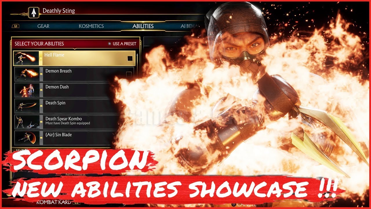 MORTAL KOMBAT 11 Klassic Ninja Scorpion All New Abilities Showcase !!!