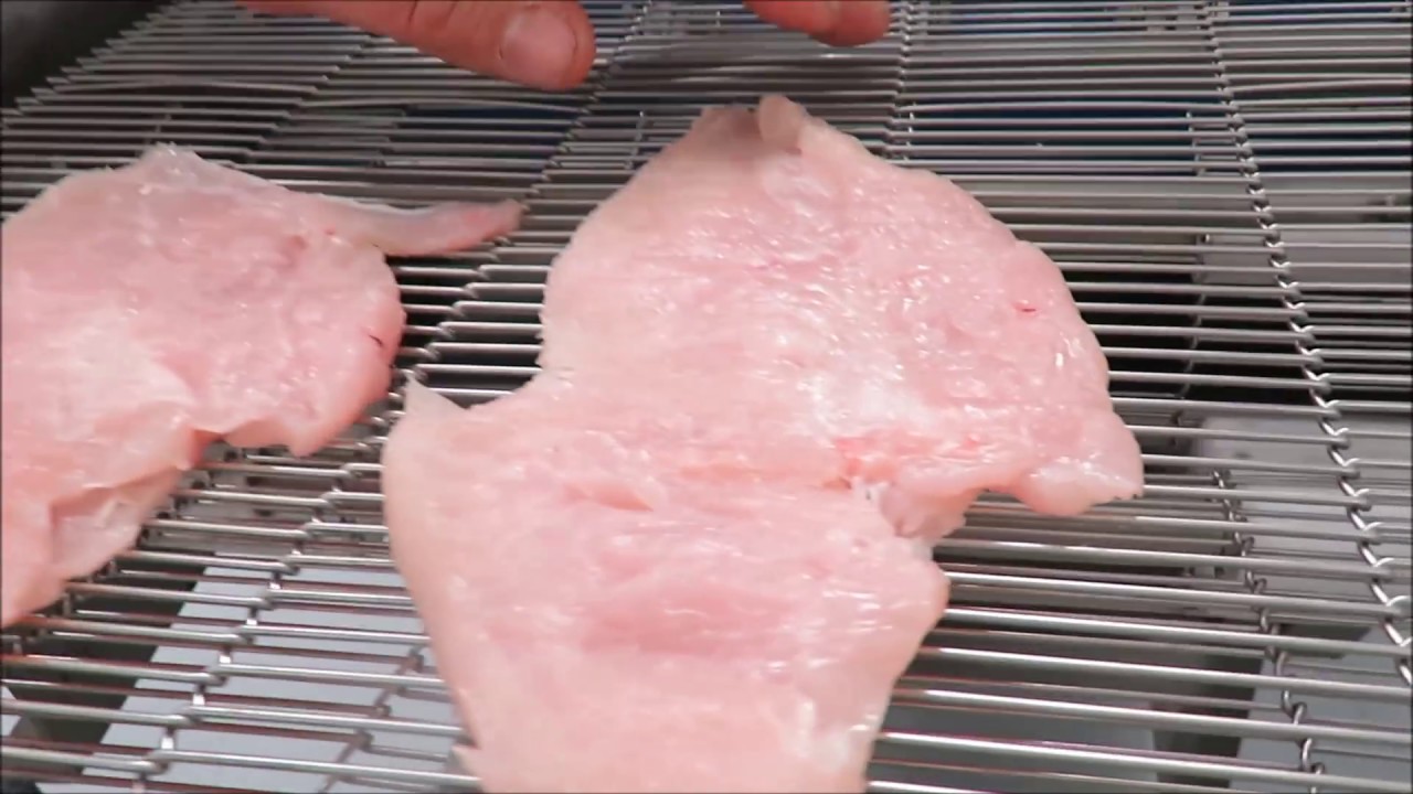 Pacific 400mm Belt Flattener - Chicken Breast Fillets 30mm Flattened to 10mm