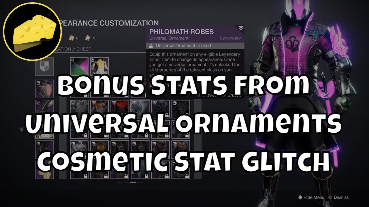 Bonus Stats From Universal Ornaments Glitch - Mobility Recovery Resilience Cosmetic Stat Booster