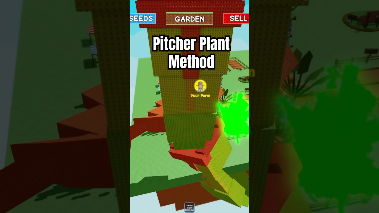 Pitcher Plant Method in Grow a Garden 🤑 #growagarden #roblox #tutorial #shorts