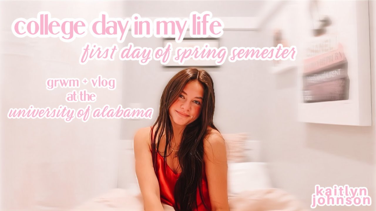 FIRST DAY OF SPRING SEMESTER! grwm & vlog | University of Alabama | Sophomore Year