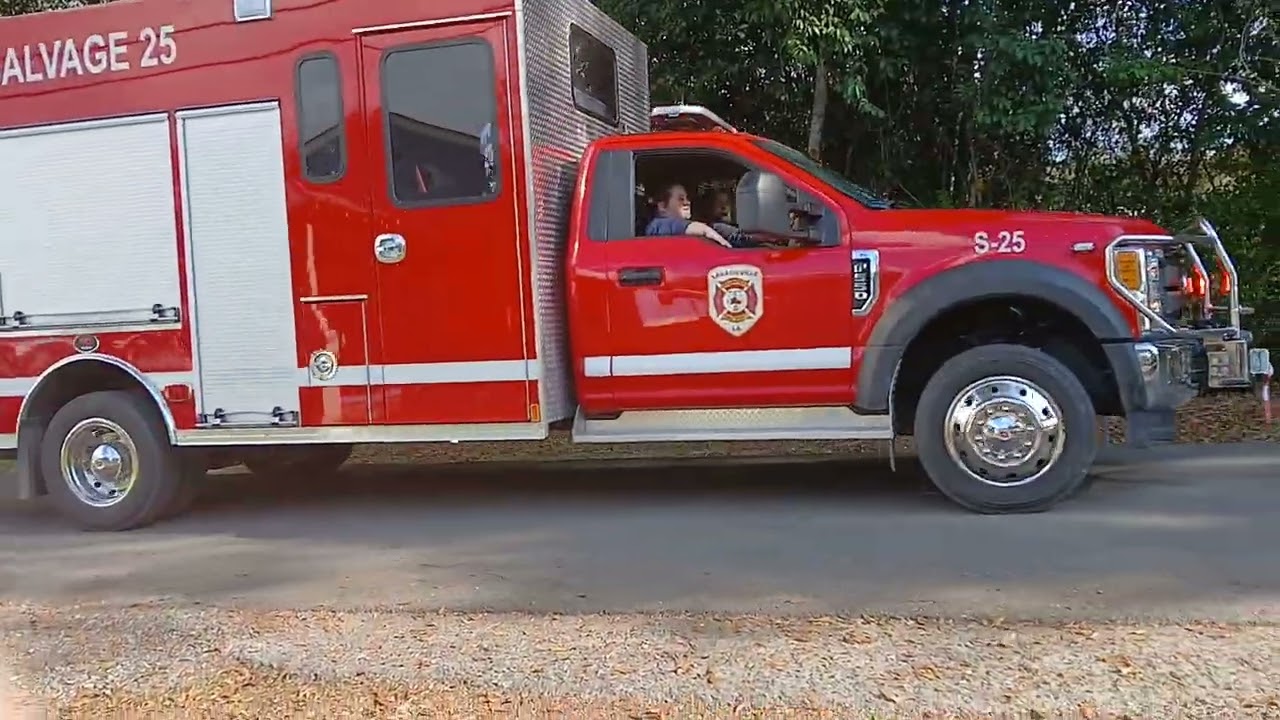 Labadieville fire department gives me a shirt video 