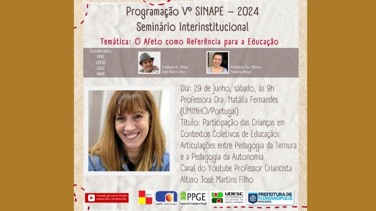 Vº Seminário Interinstitucional UDESC FAED PPGE NAPE - SINAPE/2024