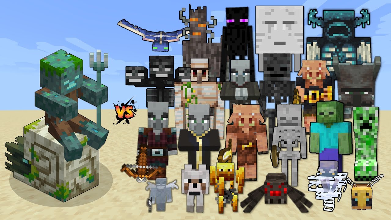 Zombie Nautilus Jockey vs Every Mob in Minecraft (Bedrock)