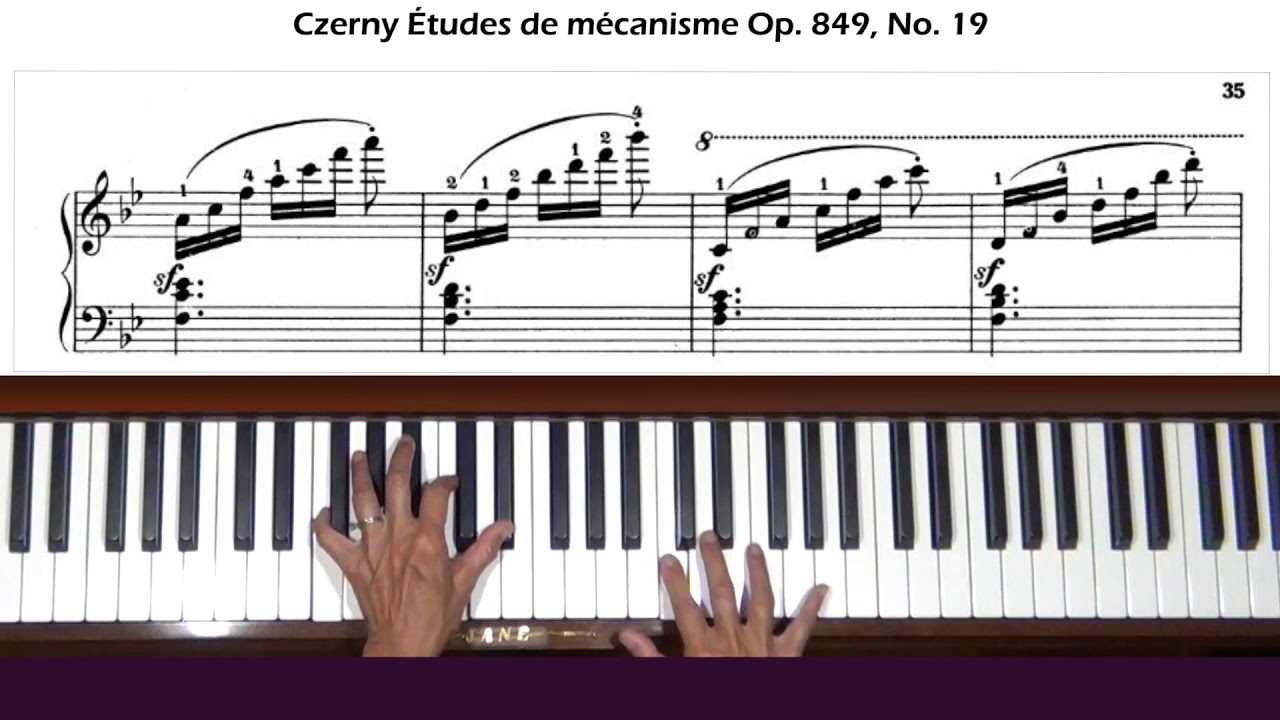 Czerny 30 Études de mécanisme Op. 849, No. 19 Piano Tutorial