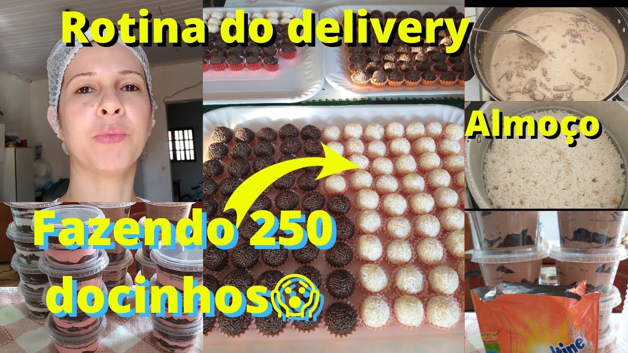 Fazendo muitos docinhos 😱/Rotina do delivery/almo&ccedil;o/testei leite condensado novo