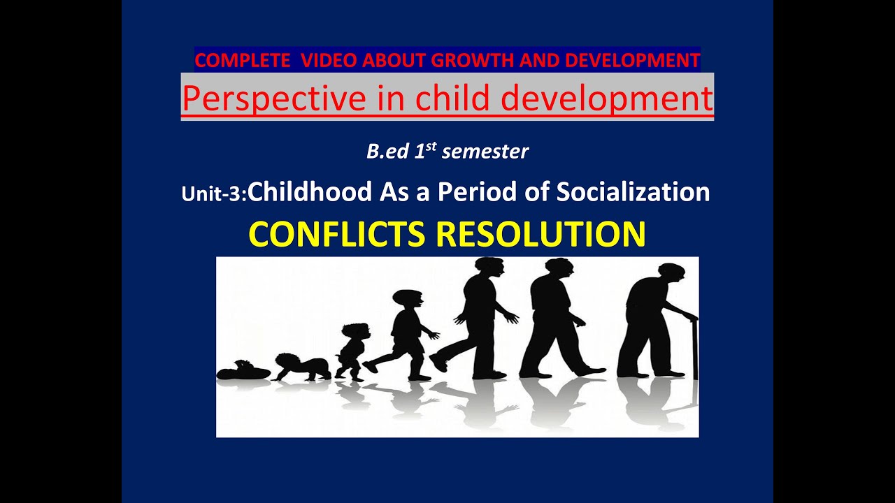 UNIT-3:Conflict Resolution|Perspective in Child Development|B.Ed 1st SEM|