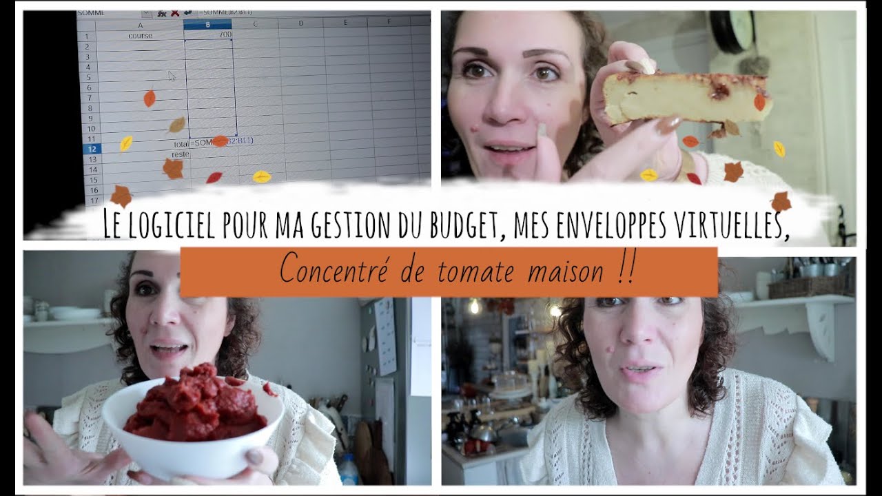 vlog du 15/11 : Le logiciel pour mon budget, mes enveloppes virtuelles, concentré de tomate maison !