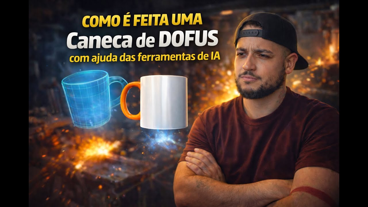 FAZENDO UMA CANECA DE DOFUS COM FERRAMENTAS DE IA EM 2026!