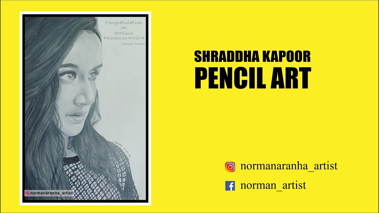 Shraddha Kapoor - Pencil Sketch - Timelapse - Speed Art