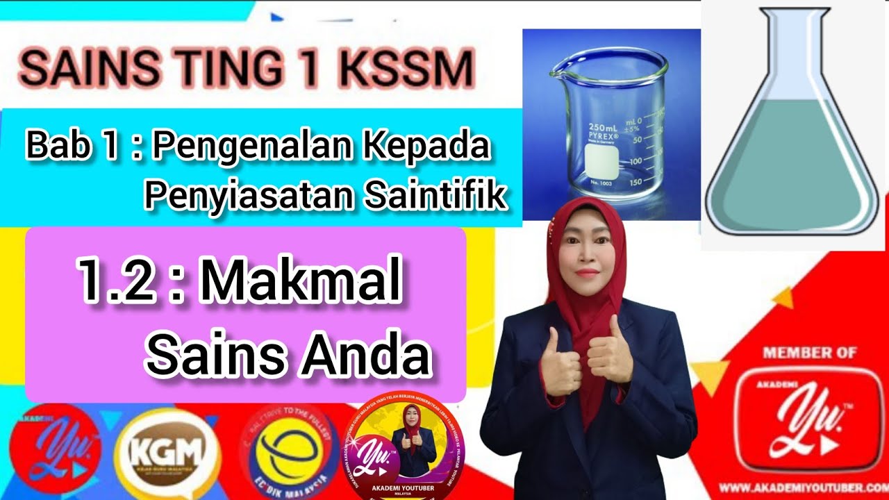 SAINS TING 1 KSSM. Bab 1 (1.2 : Makmal Sains Anda)