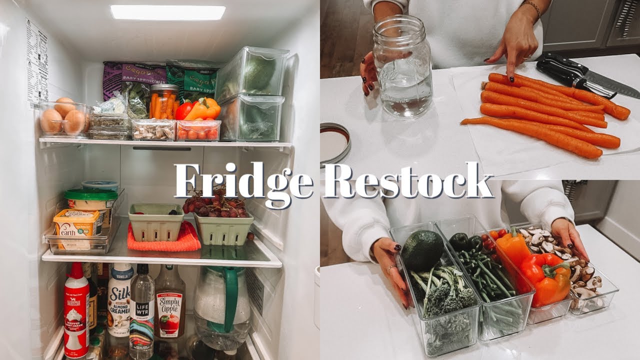 Restock & Organize my fridge with me | what I do to prevent waste & food going bad