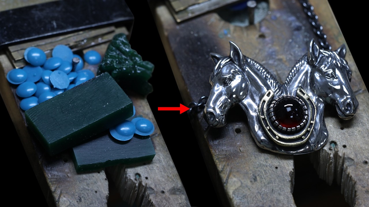 왁스카빙으로 말 목걸이 만들기 / wax carving / making a horse necklace