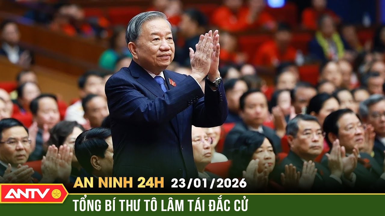An ninh 24h ngày 23/1: Đồng chí Tô Lâm tái đắc cử Tổng Bí thư Đảng Cộng sản Việt Nam | ANTV