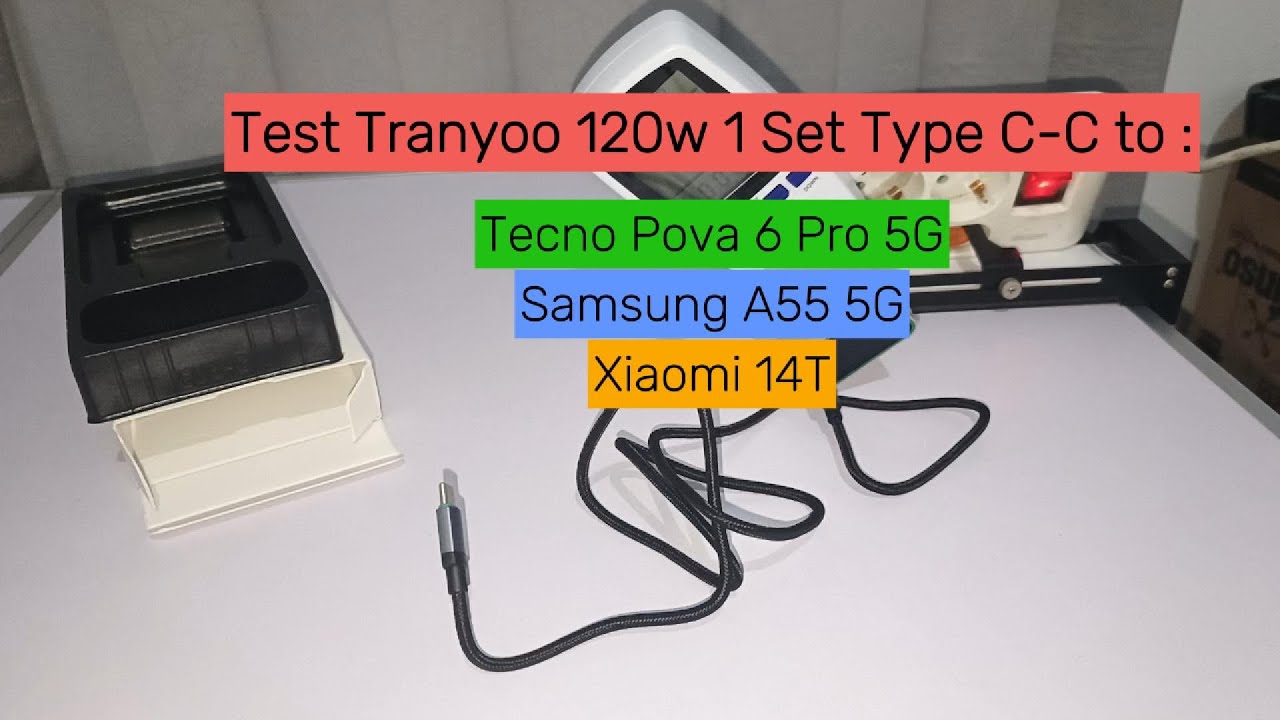 Test Tranyoo 120w 1 set ke tecno samsung xiaomi #charger